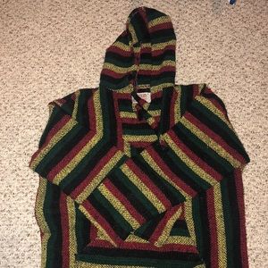 Multi-colored “rug” hoodie